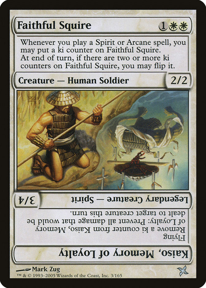 Faithful Squire // Kaiso, Memory of Loyalty [Betrayers of Kamigawa] | Card Merchant Takapuna