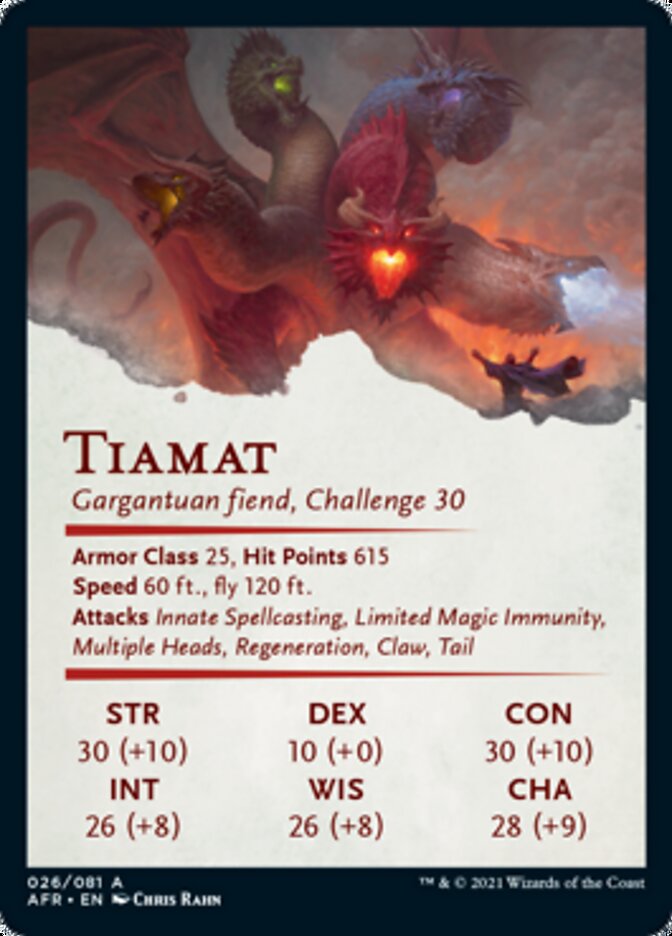 Tiamat Art Card [Dungeons & Dragons: Adventures in the Forgotten Realms Art Series] | Card Merchant Takapuna