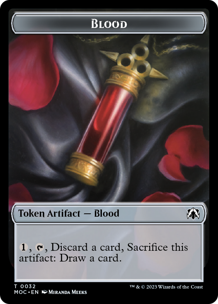 Blood // Shapeshifter Double-Sided Token [March of the Machine Commander Tokens] | Card Merchant Takapuna