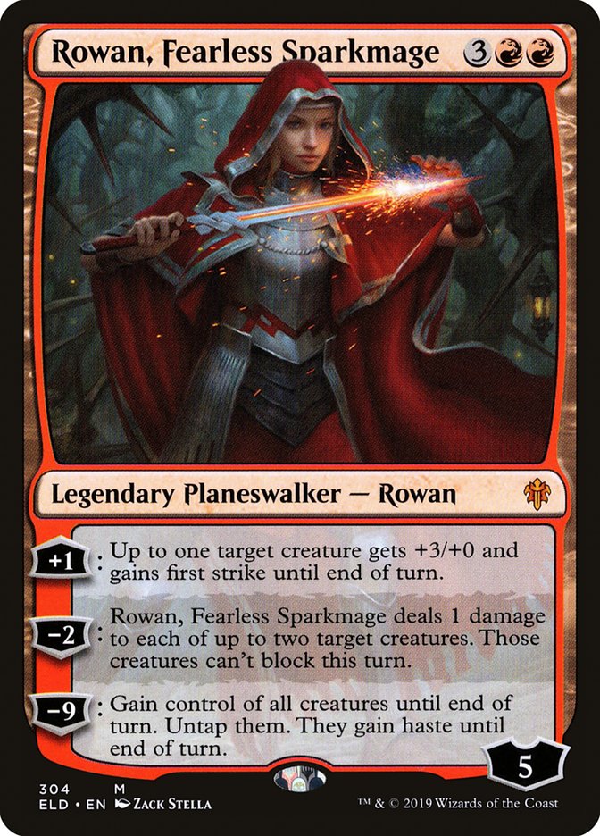 Rowan, Fearless Sparkmage [Throne of Eldraine] | Card Merchant Takapuna