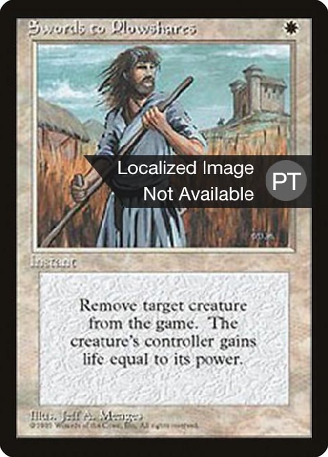 Swords to Plowshares [Fourth Edition (Foreign Black Border)] | Card Merchant Takapuna