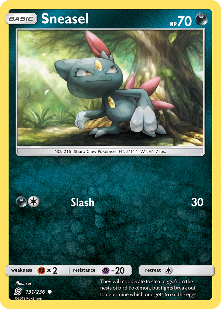 Sneasel (131/236) [Sun & Moon: Unified Minds] | Card Merchant Takapuna