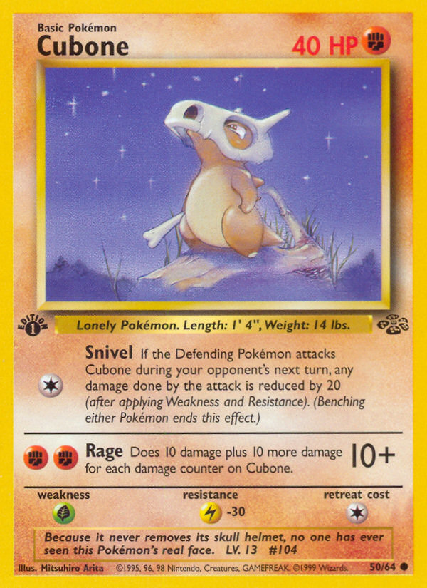 Cubone (50/64) [Jungle 1st Edition] | Card Merchant Takapuna