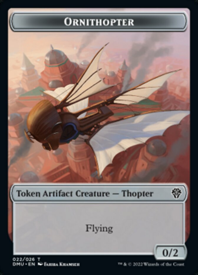 Soldier // Ornithopter Double-Sided Token [Dominaria United Tokens] | Card Merchant Takapuna