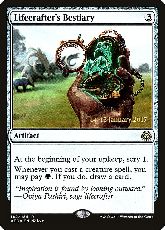 Lifecrafter's Bestiary [Aether Revolt Prerelease Promos] | Card Merchant Takapuna