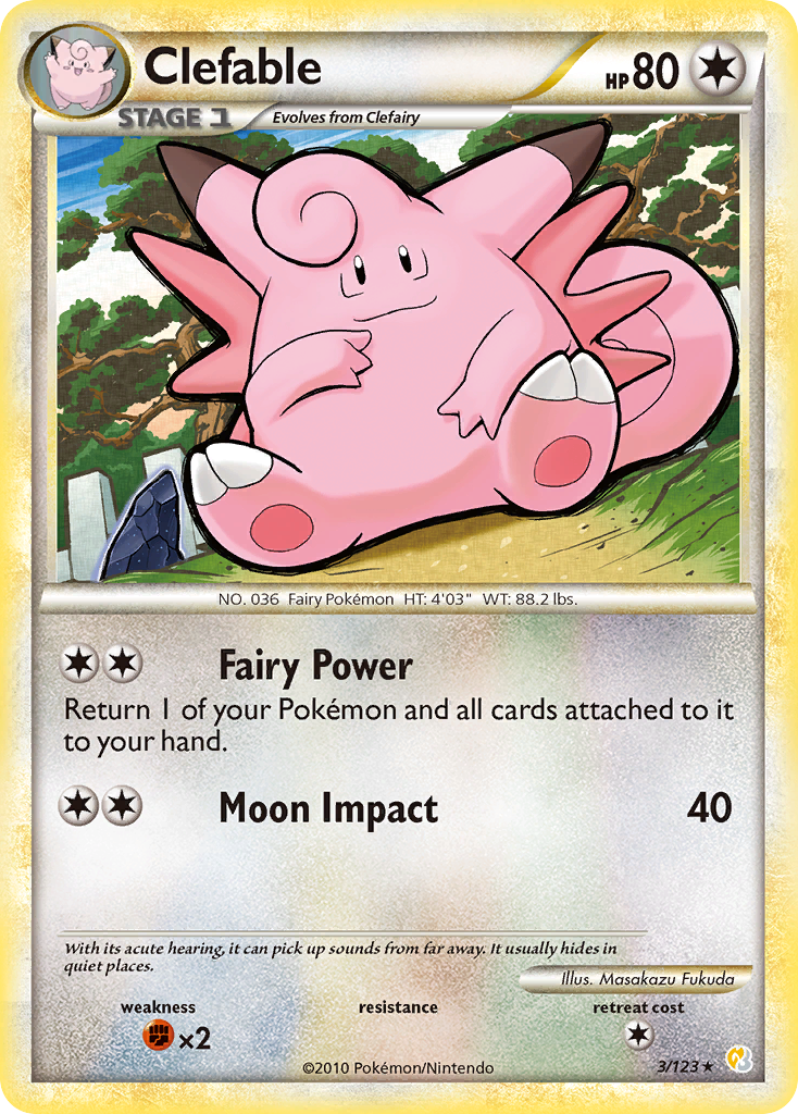 Clefable (3/123) [HeartGold & SoulSilver: Base Set] | Card Merchant Takapuna