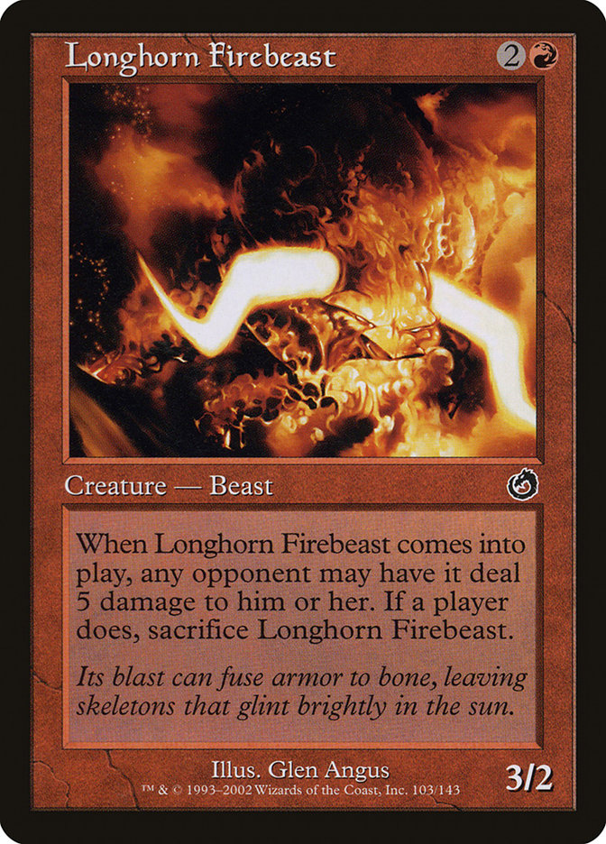 Longhorn Firebeast [Torment] | Card Merchant Takapuna