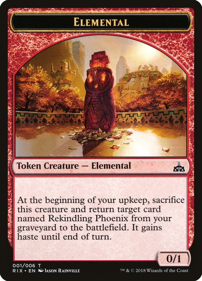 Elemental Token (001/006) [Rivals of Ixalan Tokens] | Card Merchant Takapuna