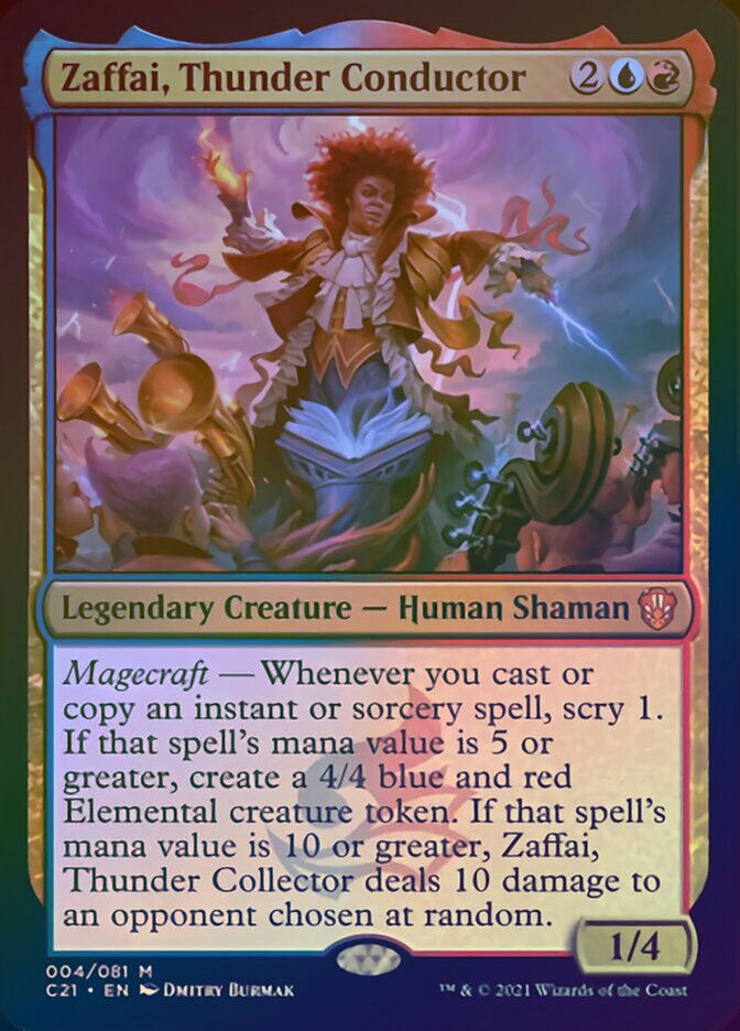 Zaffai, Thunder Conductor (Display Commander) [Commander 2021] | Card Merchant Takapuna