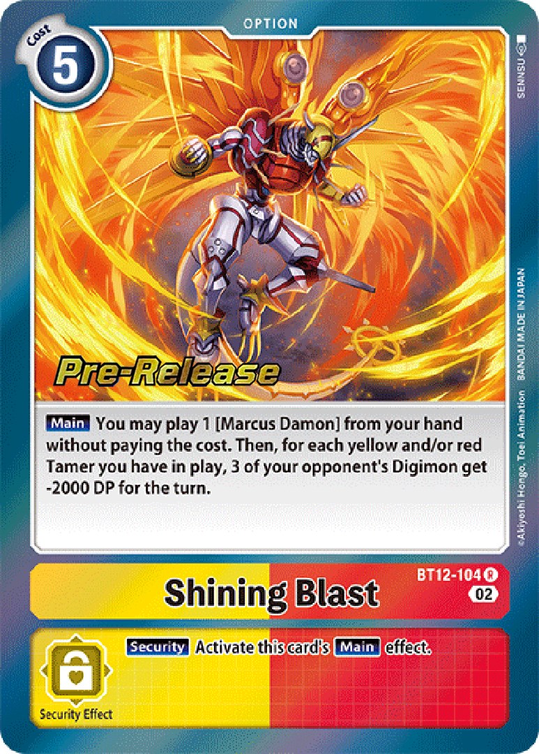 Shining Blast [BT12-104] [Across Time Pre-Release Cards] | Card Merchant Takapuna