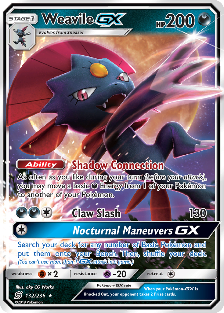 Weavile GX (132/236) [Sun & Moon: Unified Minds] | Card Merchant Takapuna