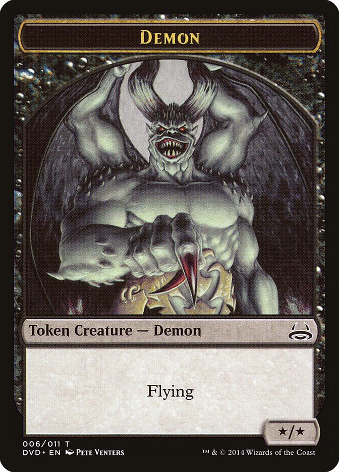 Demon Token (Divine vs. Demonic) [Duel Decks Anthology Tokens] | Card Merchant Takapuna