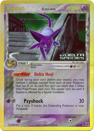 Espeon (4/113) (Delta Species) (Stamped) [EX: Delta Species] | Card Merchant Takapuna