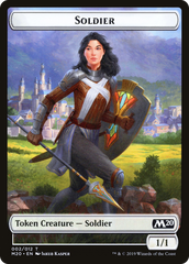 Soldier // Dinosaur Double-Sided Token [Game Night 2019 Tokens] | Card Merchant Takapuna