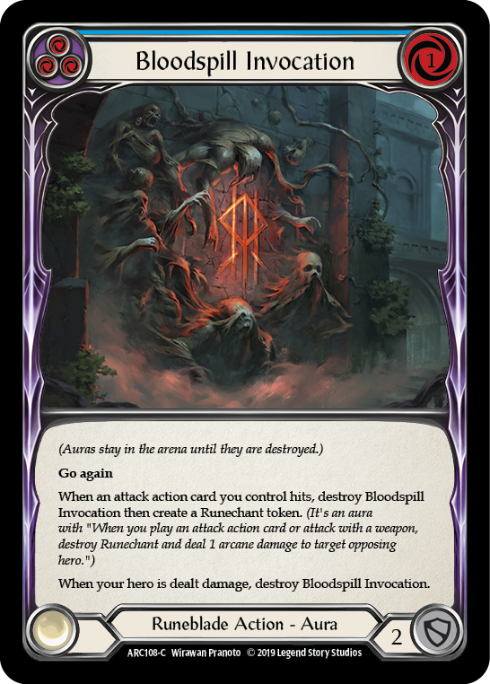 Bloodspill Invocation (Blue) [ARC108-C] (Arcane Rising)  1st Edition Normal | Card Merchant Takapuna