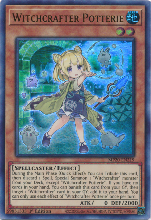 Witchcrafter Potterie [MP20-EN219] Ultra Rare | Card Merchant Takapuna