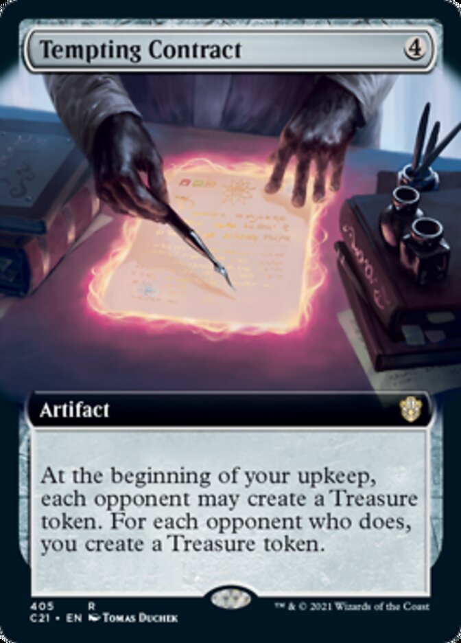 Tempting Contract (Extended Art) [Commander 2021] | Card Merchant Takapuna