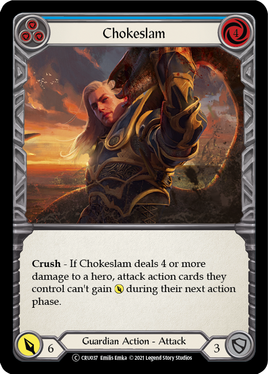 Chokeslam (Blue) [U-CRU037] (Crucible of War Unlimited)  Unlimited Normal | Card Merchant Takapuna