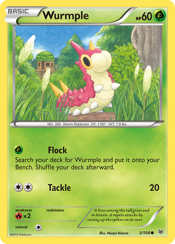 Wurmple (3/108) [XY: Roaring Skies] | Card Merchant Takapuna