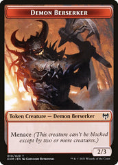 Elf Warrior // Demon Berserker Double-Sided Token [Kaldheim Tokens] | Card Merchant Takapuna