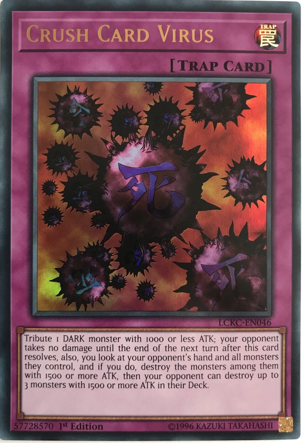 Crush Card Virus (Version 1) [LCKC-EN046] Ultra Rare | Card Merchant Takapuna