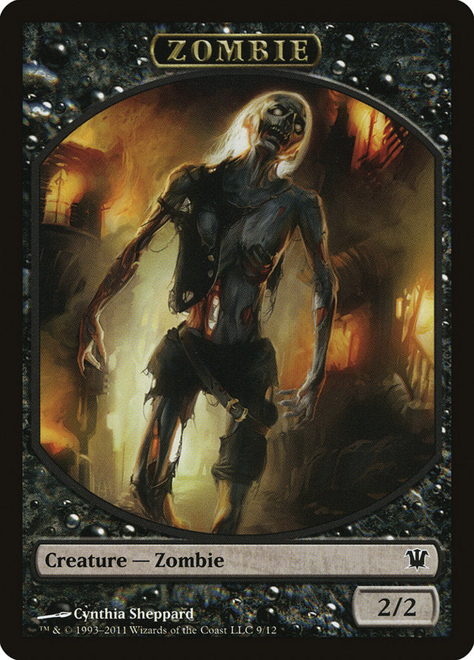 Zombie Token (9/12) [Innistrad Tokens] | Card Merchant Takapuna