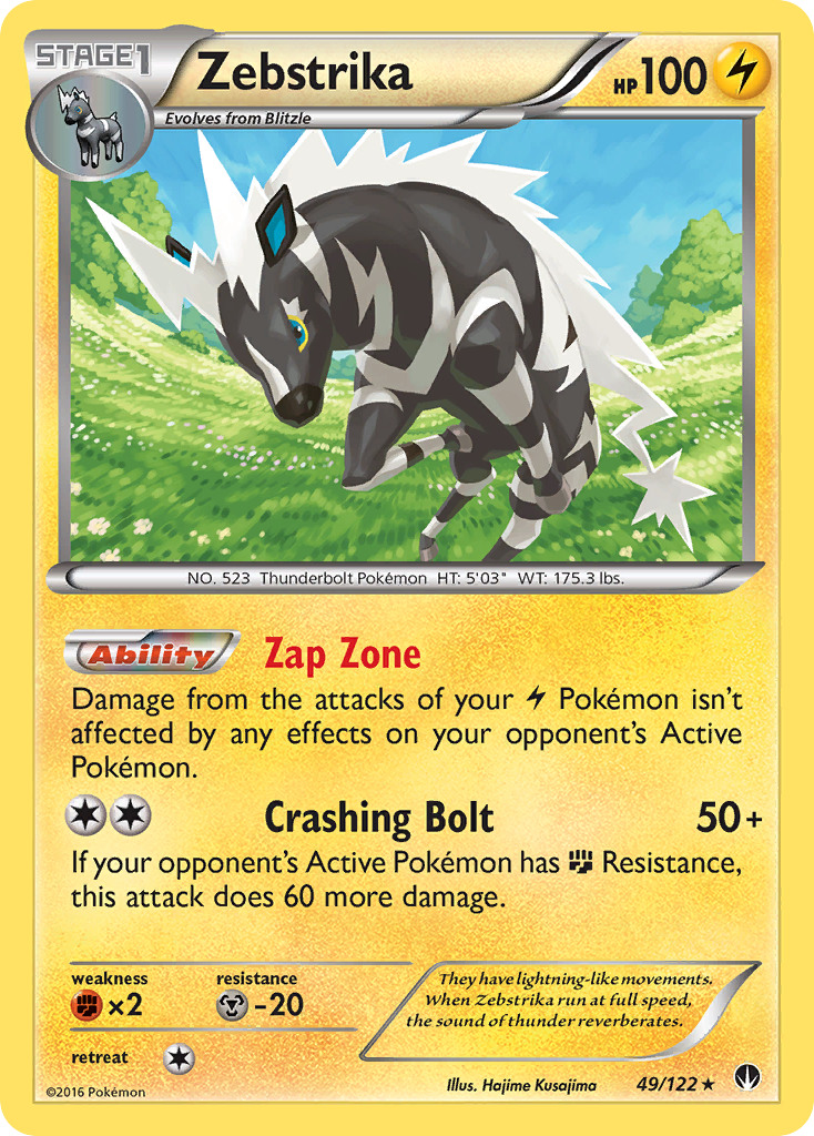 Zebstrika (49/122) [XY: BREAKpoint] | Card Merchant Takapuna