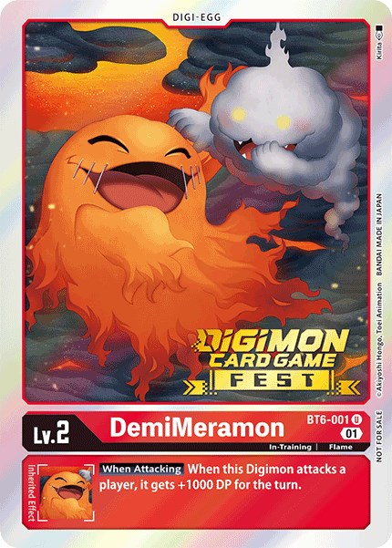 DemiMeramon [BT6-001] (Digimon Card Game Fest 2022) [Double Diamond Promos] | Card Merchant Takapuna