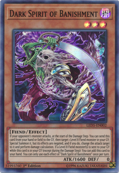 Dark Spirit of Banishment [LED5-EN002] Super Rare | Card Merchant Takapuna