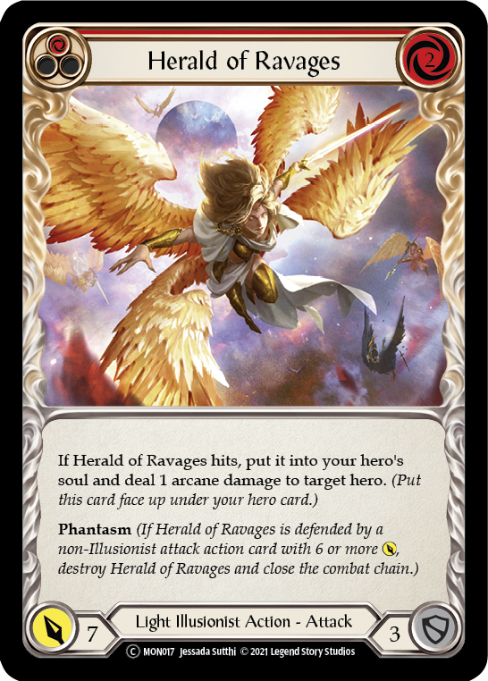 Herald of Ravages (Red) [U-MON017] (Monarch Unlimited)  Unlimited Normal | Card Merchant Takapuna