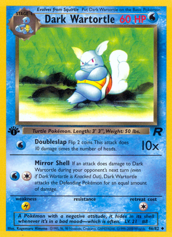 Dark Wartortle (46/82) [Team Rocket 1st Edition] | Card Merchant Takapuna