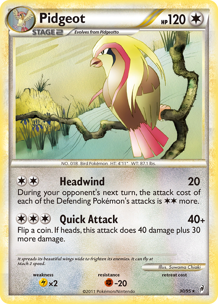 Pidgeot (30/95) [HeartGold & SoulSilver: Call of Legends] | Card Merchant Takapuna