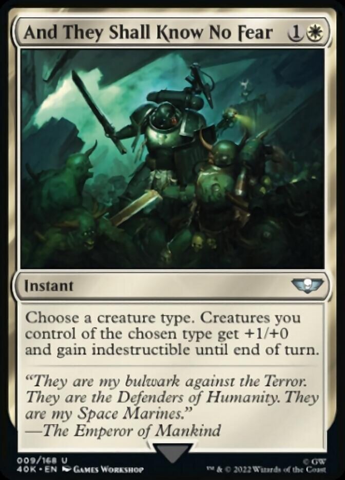 And They Shall Know No Fear (Surge Foil) [Warhammer 40,000] | Card Merchant Takapuna