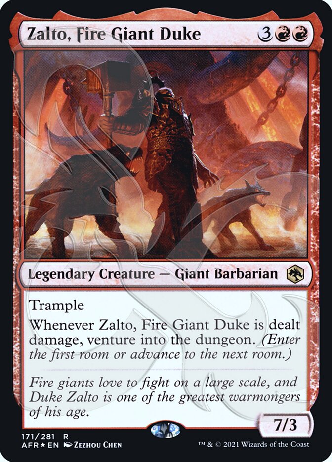 Zalto, Fire Giant Duke (Ampersand Promo) [Dungeons & Dragons: Adventures in the Forgotten Realms Promos] | Card Merchant Takapuna