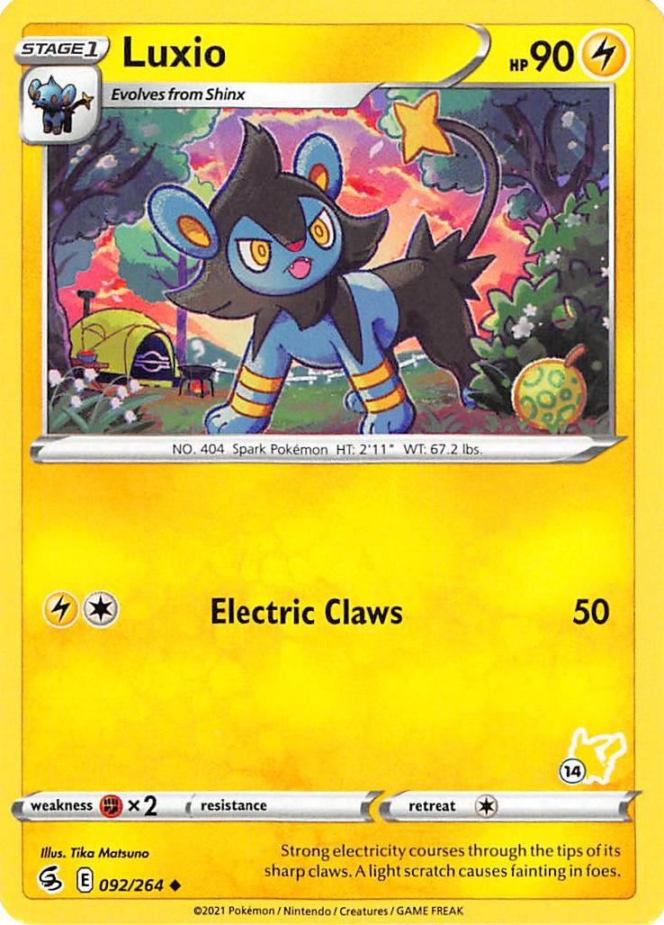 Luxio (092/264) (Pikachu Stamp #14) [Battle Academy 2022] | Card Merchant Takapuna