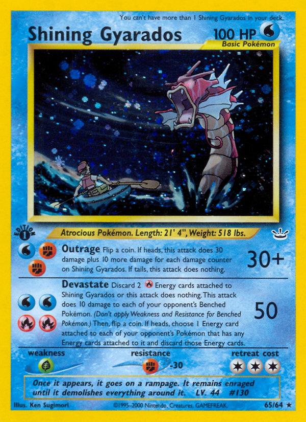 Shining Gyarados (65/64) [Neo Revelation 1st Edition] | Card Merchant Takapuna