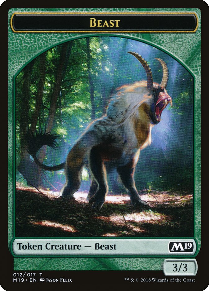 Beast Token [Core Set 2019 Tokens] | Card Merchant Takapuna