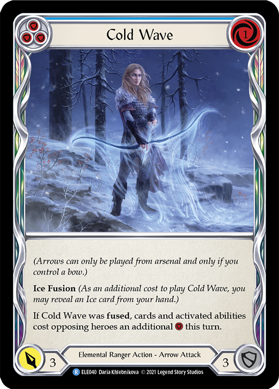 Cold Wave (Blue) [ELE040] (Tales of Aria)  1st Edition Normal | Card Merchant Takapuna