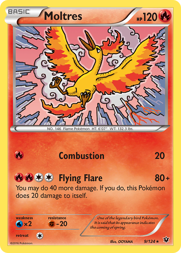 Moltres (9/124) [XY: Fates Collide] | Card Merchant Takapuna