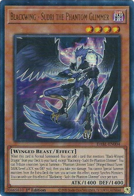 Blackwing - Sudri the Phantom Glimmer [DABL-EN004] Ultra Rare | Card Merchant Takapuna