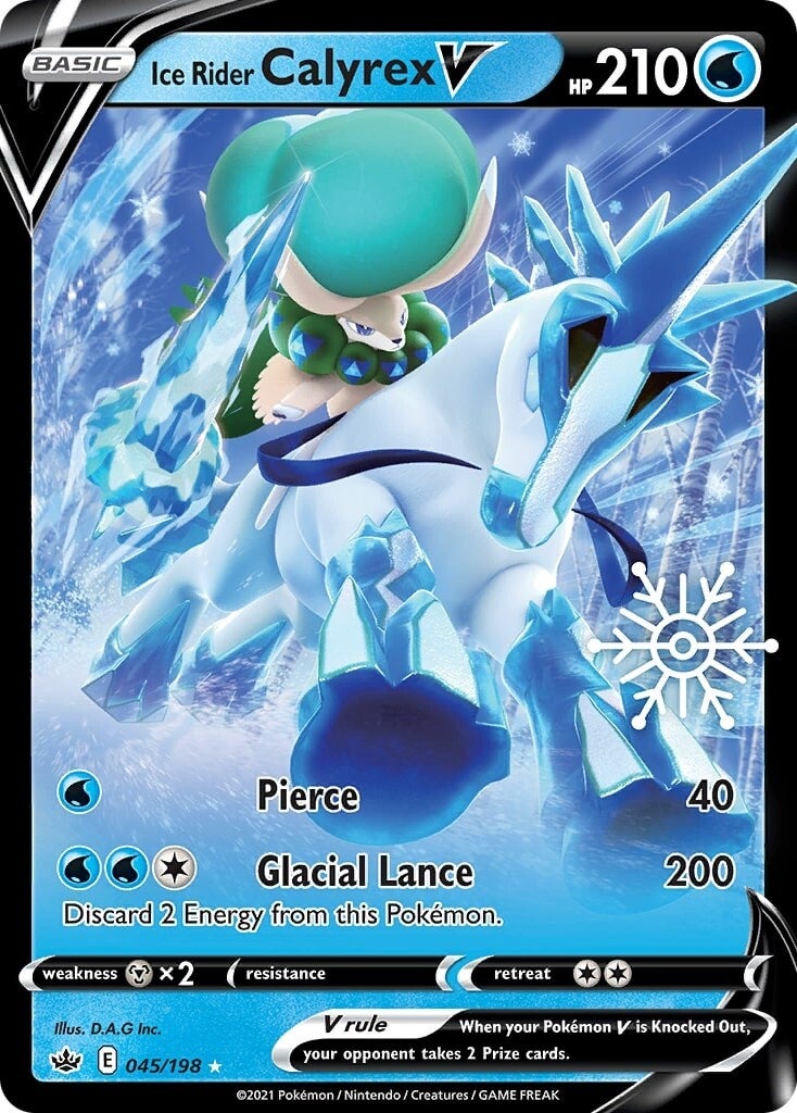 Ice Rider Calyrex V (045/198) (Holiday Calendar) [Sword & Shield: Chilling Reign] | Card Merchant Takapuna