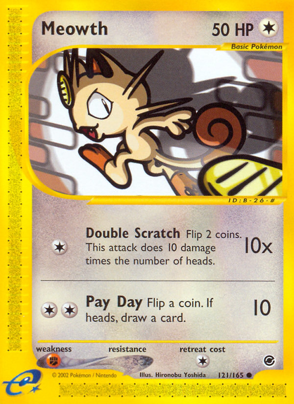 Meowth (121/165) [Expedition: Base Set] | Card Merchant Takapuna