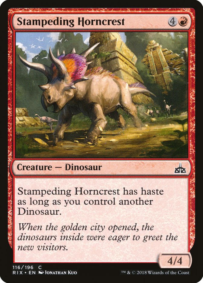 Stampeding Horncrest [Rivals of Ixalan] | Card Merchant Takapuna