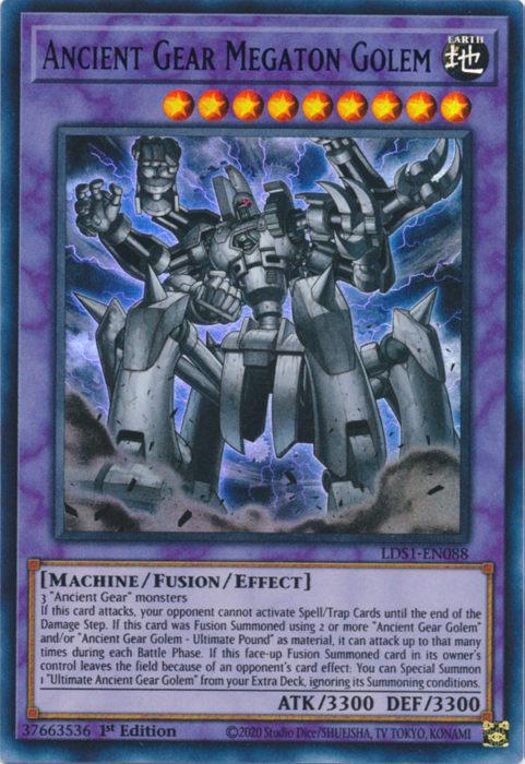 Ancient Gear Megaton Golem (Blue) [LDS1-EN088] Ultra Rare | Card Merchant Takapuna