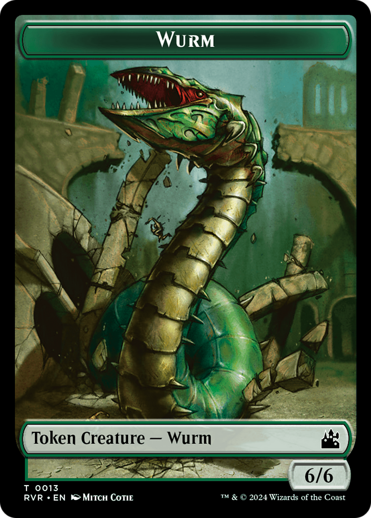 Wurm Token [Ravnica Remastered Tokens] | Card Merchant Takapuna