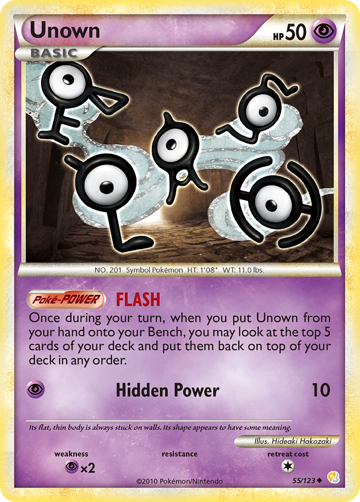 Unown (55/123) [HeartGold & SoulSilver: Base Set] | Card Merchant Takapuna