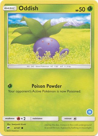 Oddish (4/147) (Deck Exclusive #11) [Sun & Moon: Trainer Kit - Alolan Ninetales] | Card Merchant Takapuna