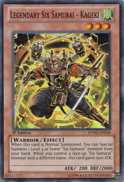 Legendary Six Samurai - Kageki [SDWA-EN018] Super Rare | Card Merchant Takapuna