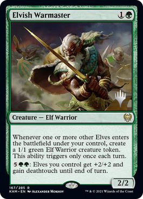 Elvish Warmaster (Promo Pack) [Kaldheim Promos] | Card Merchant Takapuna