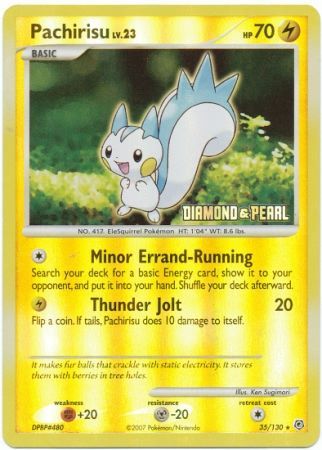 Pachirisu (35/130) [Burger King Promos: 2008 Collection] | Card Merchant Takapuna